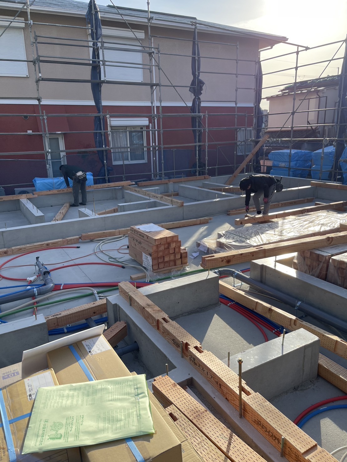 枚方市で木造住宅新築工事‼️土台編