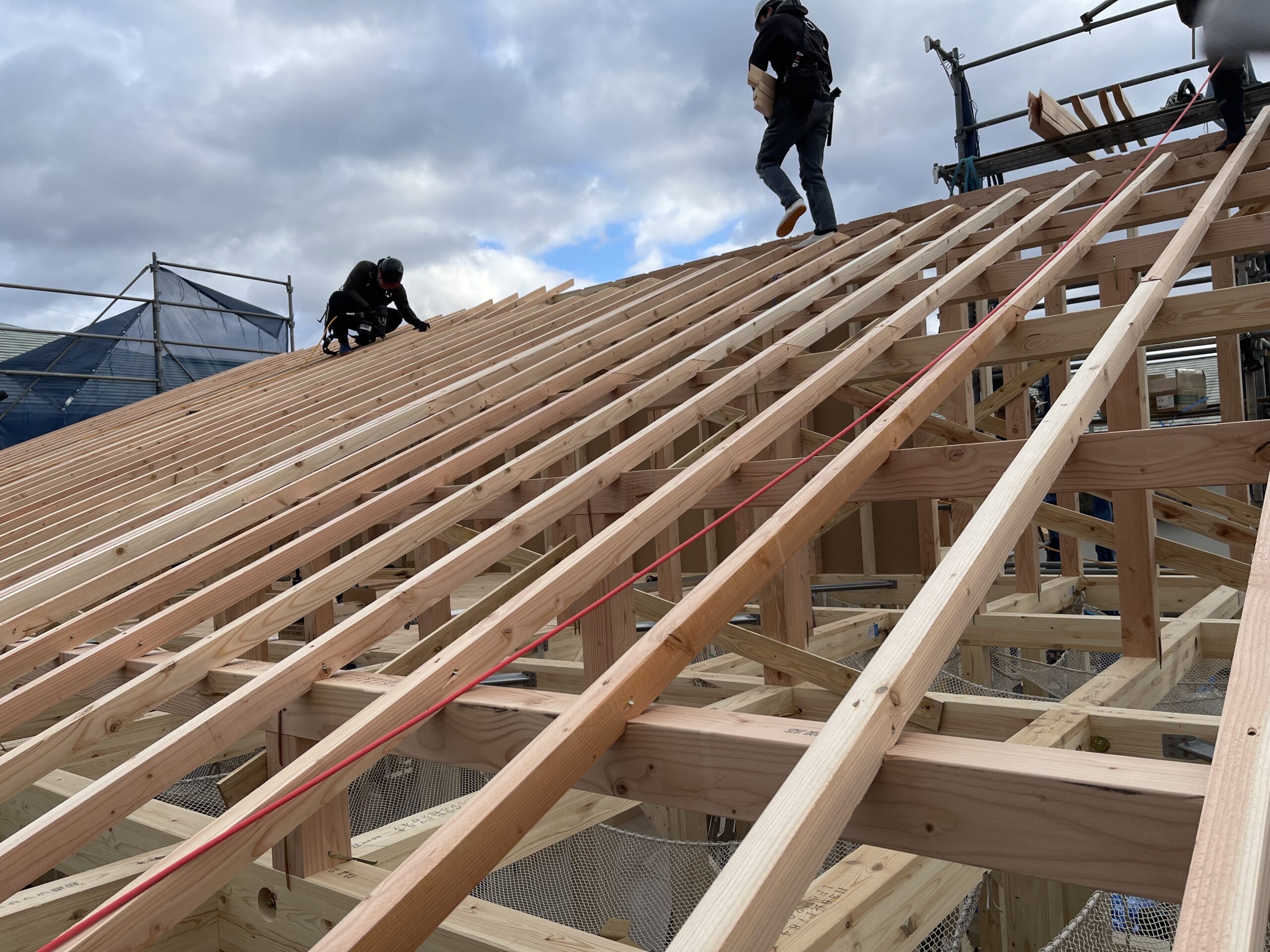 枚方市で木造住宅新築工事‼️棟上げ編